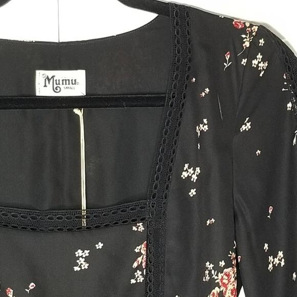 Show Me Your Mumu Helen Floral Dress Black Pink Size Small New With Tag - Picture 15 of 15